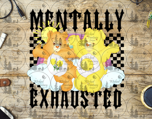 UVDTF Mentally Exhausted Swear Bear