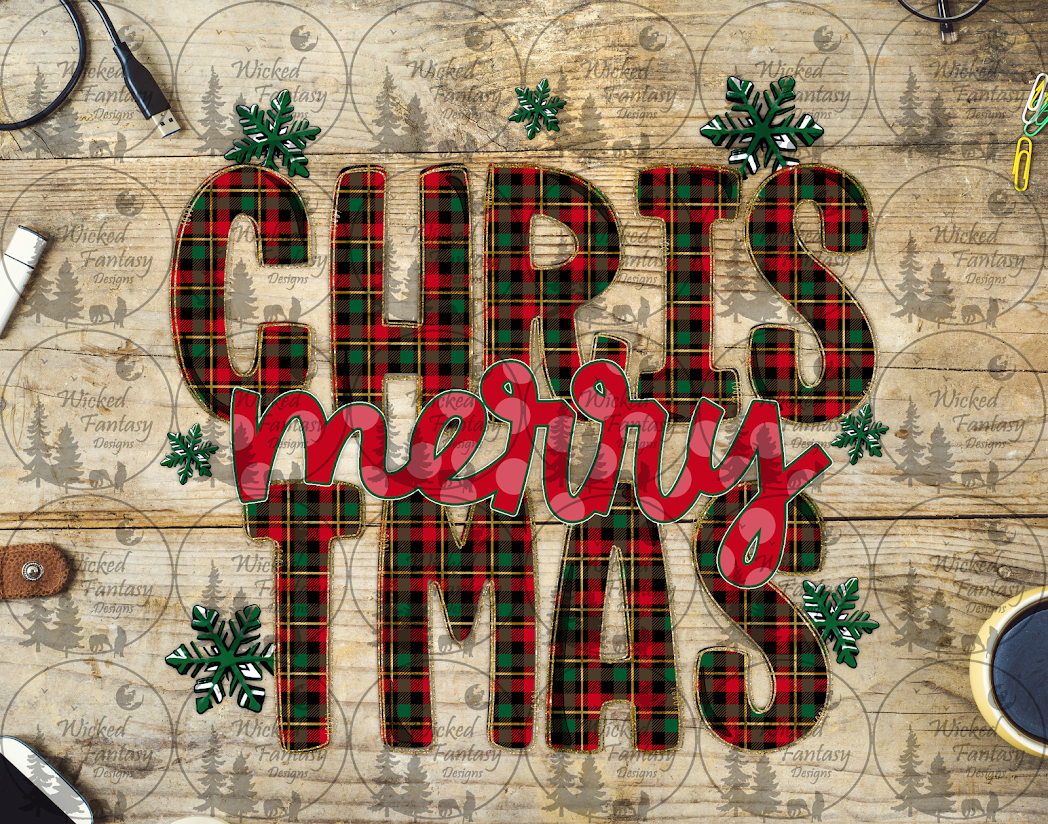 UVDTF Merry Christmas Plaid
