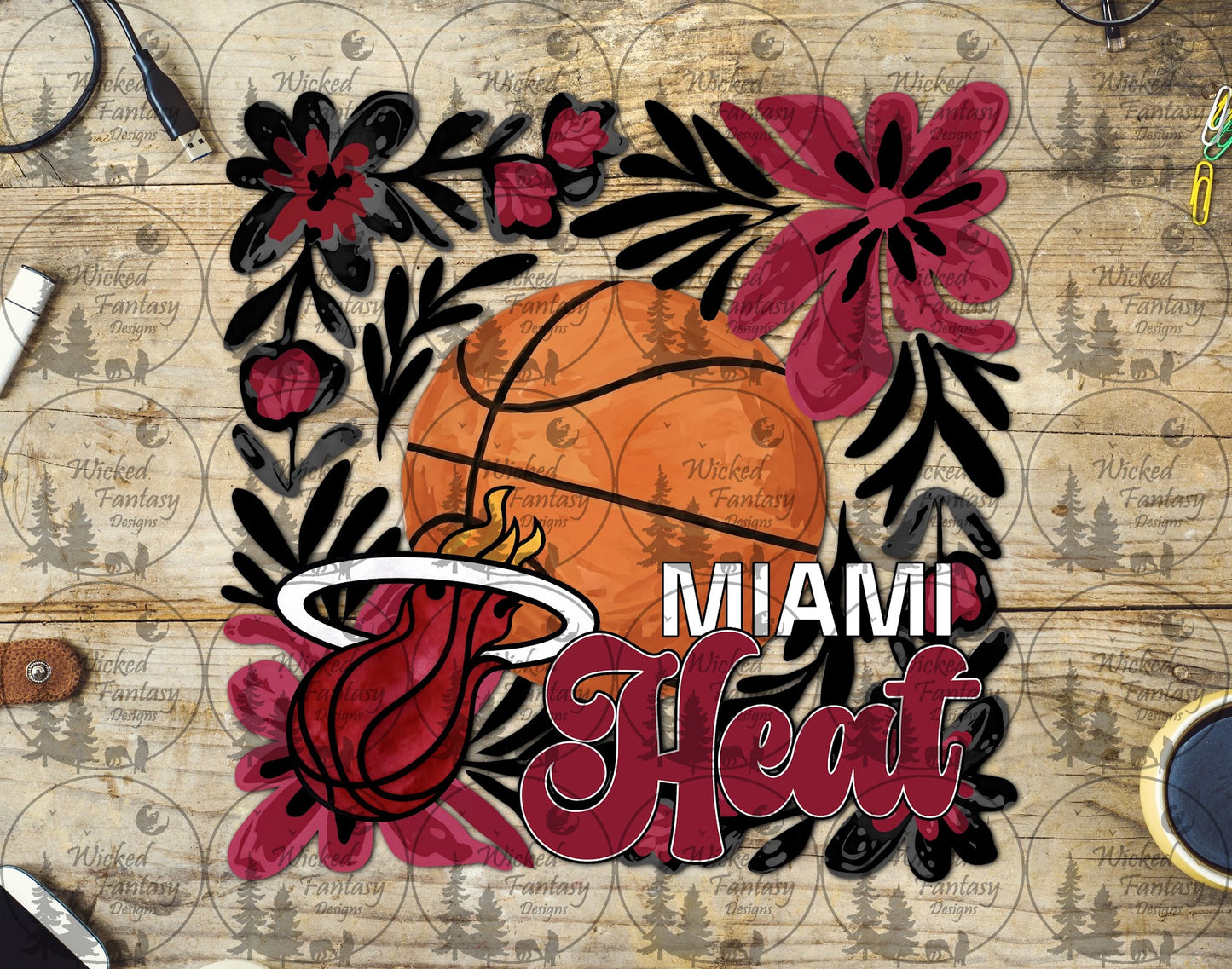 UVDTF Basketball Floral Heat