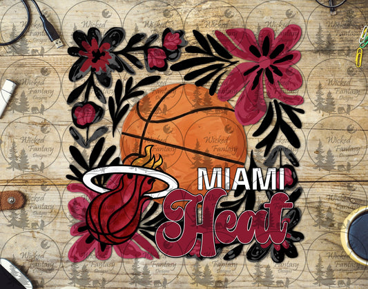 UVDTF Basketball Floral Heat