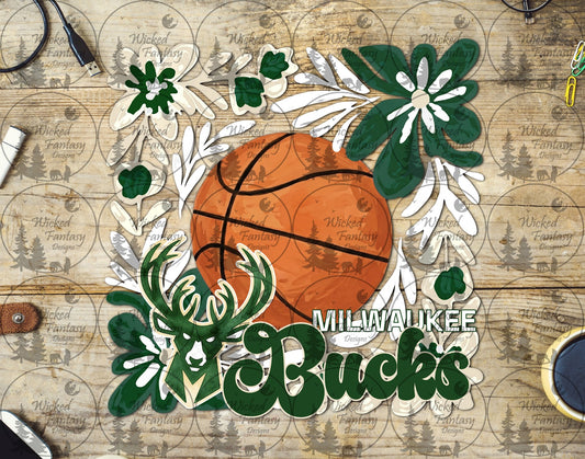UVDTF Basketball Floral Bucks