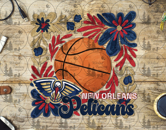UVDTF Basketball Floral New Orleans