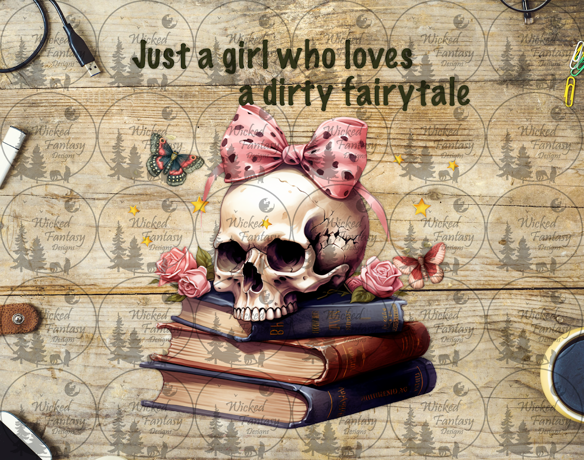 UVDTF Just a Girl Who Loves a Dirty Fairytale Stack of Books