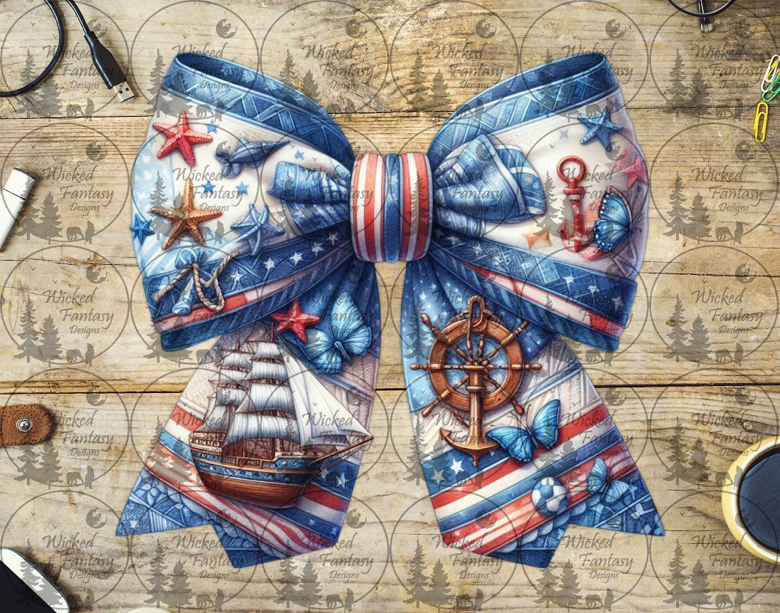 UVDTF Seaside Ribbon Bow