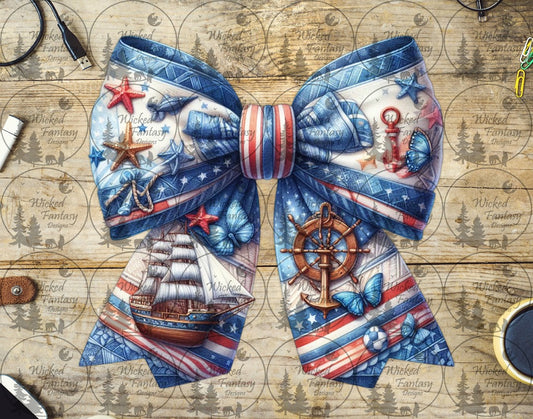 UVDTF Seaside Ribbon Bow