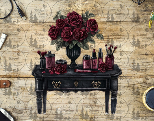 UVDTF Burgundy Roses Vanity