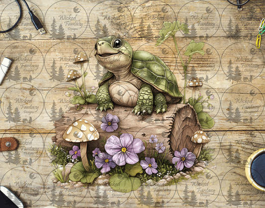 UVDTF Cute Turtle on Log