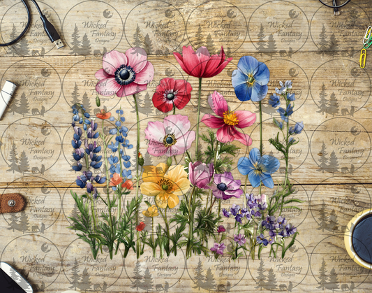 UVDTF Poppies and Bluebonnets