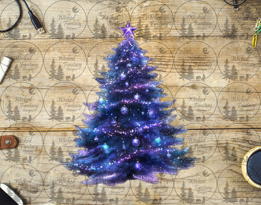 UVDTF Purple Christmas Tree