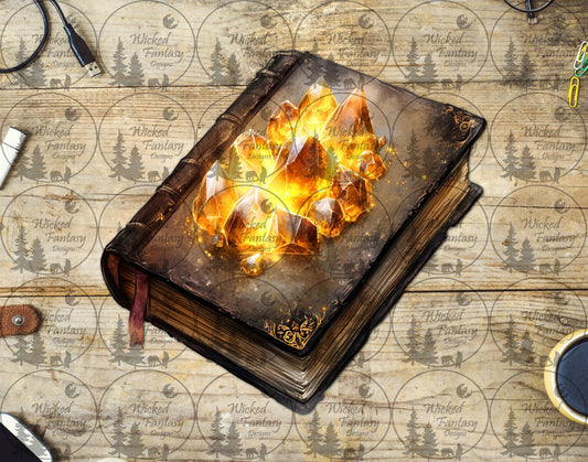 UVDTF Book with Glowing Crystals
