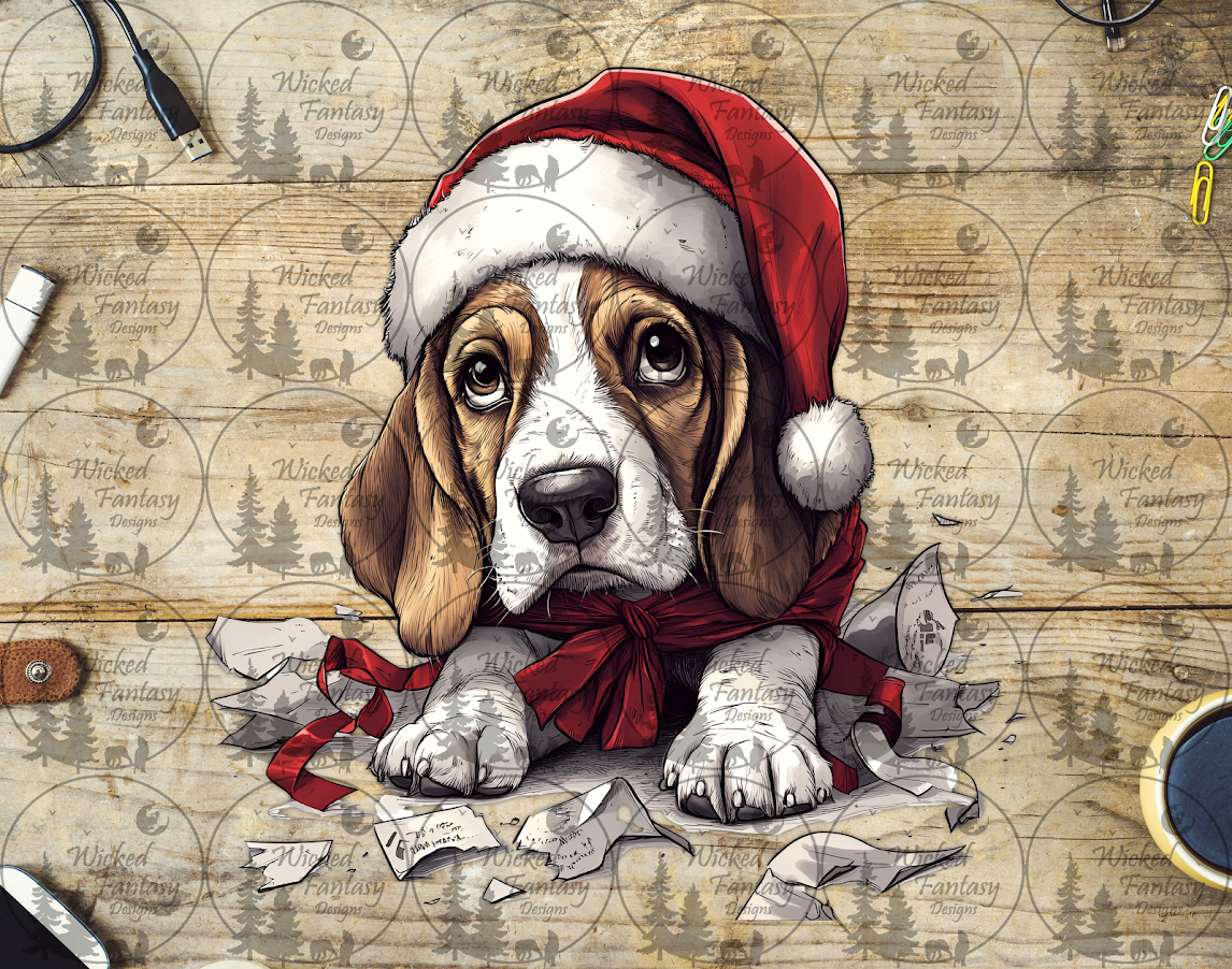 UVDTF Basset Hound Puppy With Hat