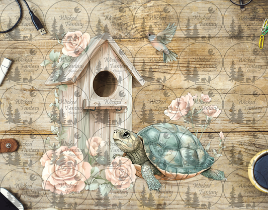 UVDTF Turtle and Bird House