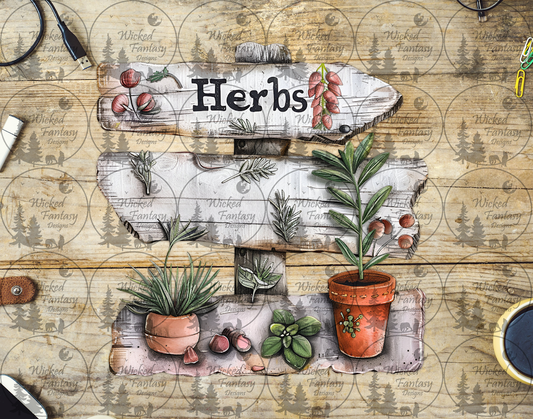 UVDTF Boho Herbs Sign