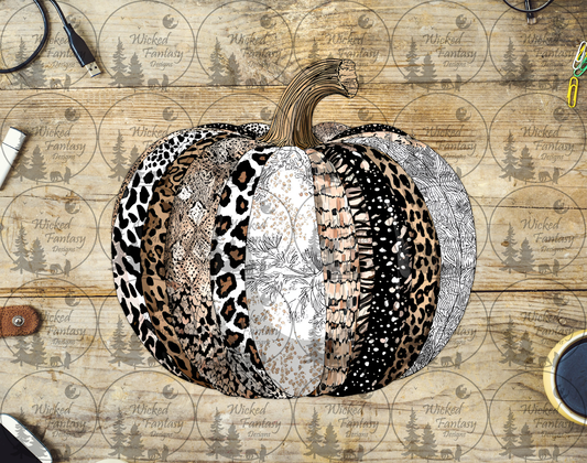 UVDTF Leopard Print Grunge Pumpkin