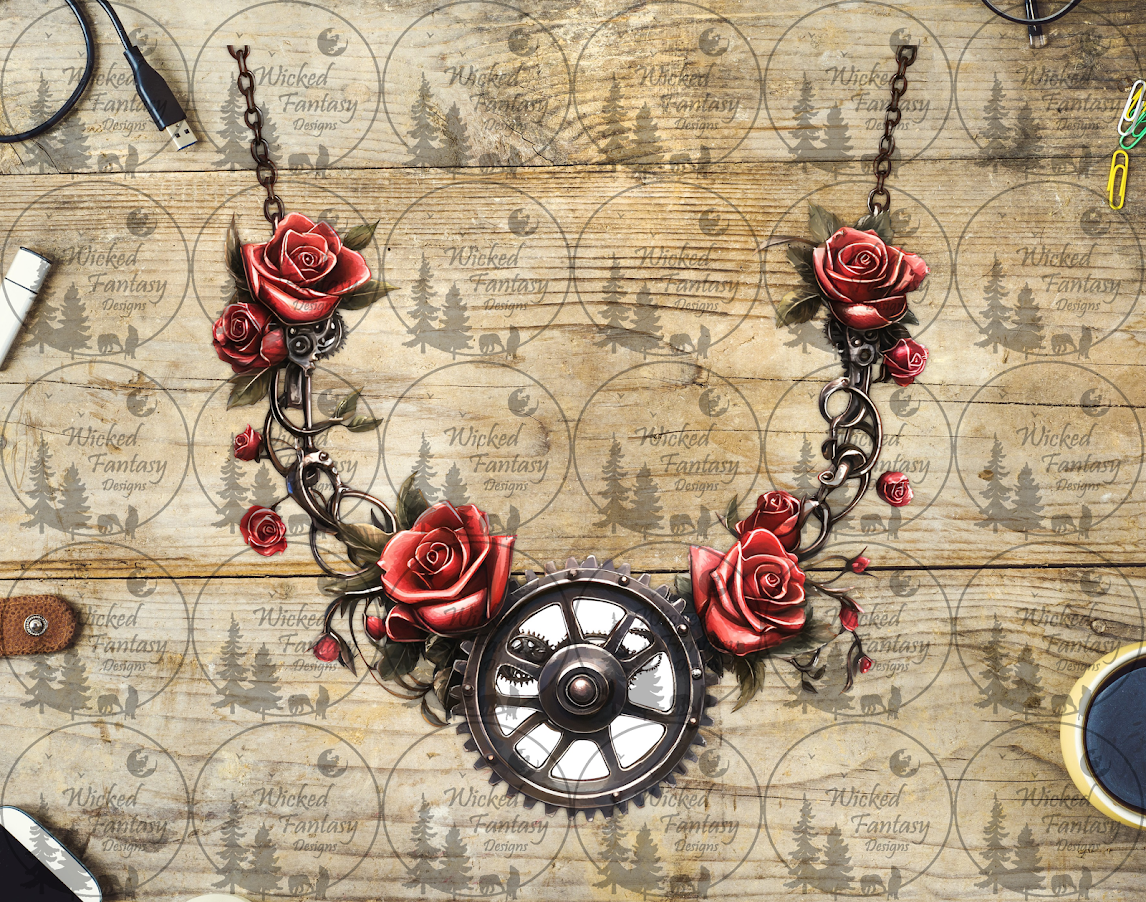 UVDTF Gear with Chain of Roses