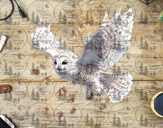 UVDTF Flying Snowy Owl