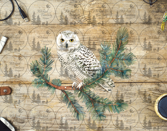 UVDTF Snowy Owl on Branch