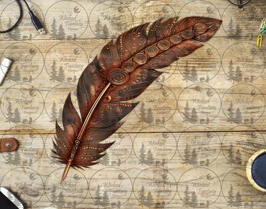 UVDTF Boho Copper Feather