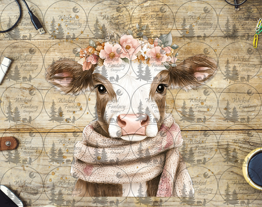 UVDTF Cute Calf with Scarf