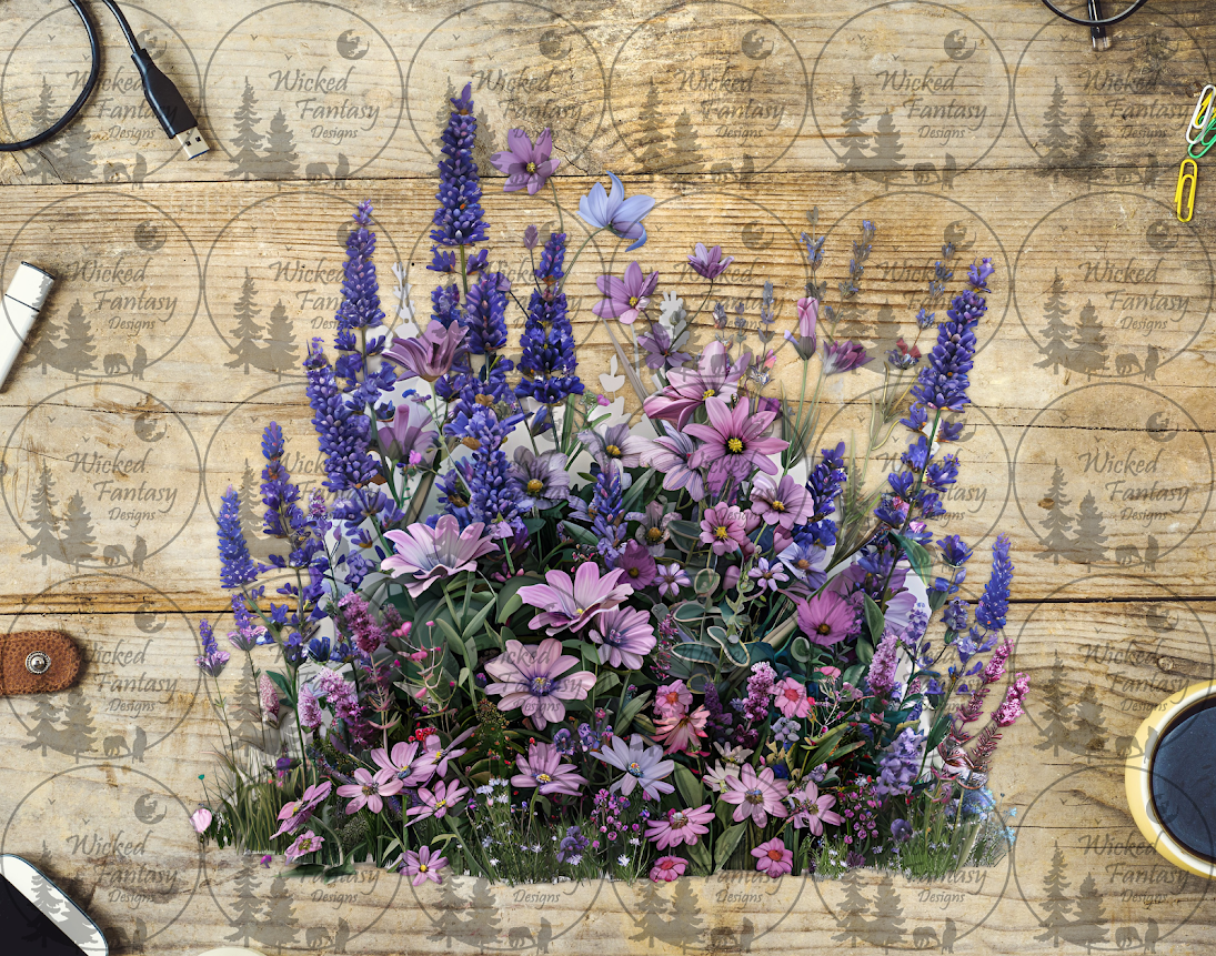 UVDTF Purple Wildflowers