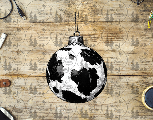 UVDTF Cow Print Ornament