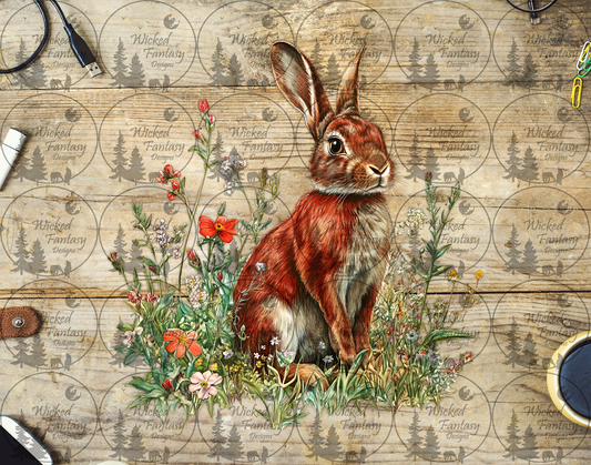 UVDTF Rabbit in Meadow