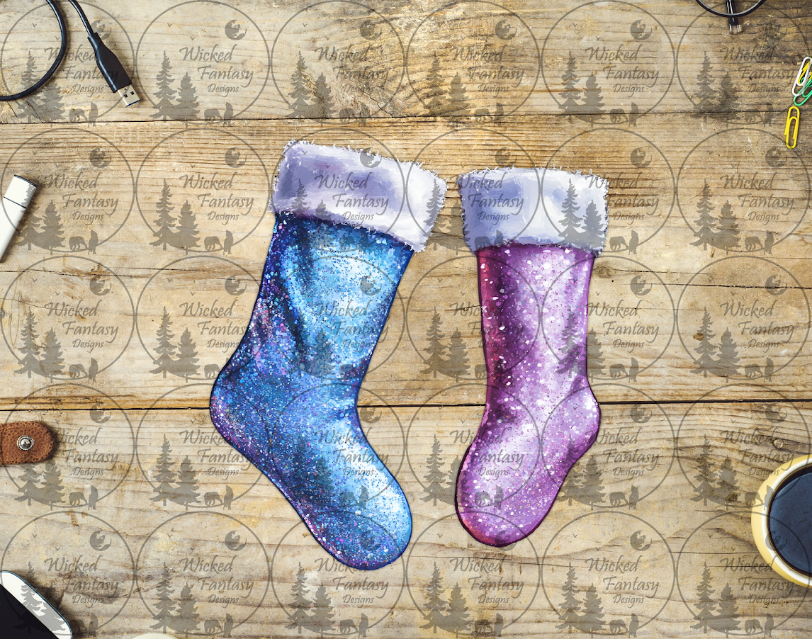 UVDTF Blue and Pink Stockings