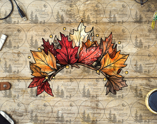 UVDTF Autumn Leaves on Branch