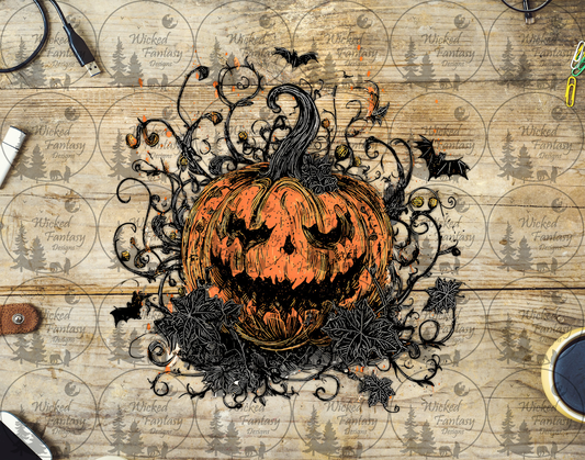 UVDTF Creepy Jack O Lantern in Vines