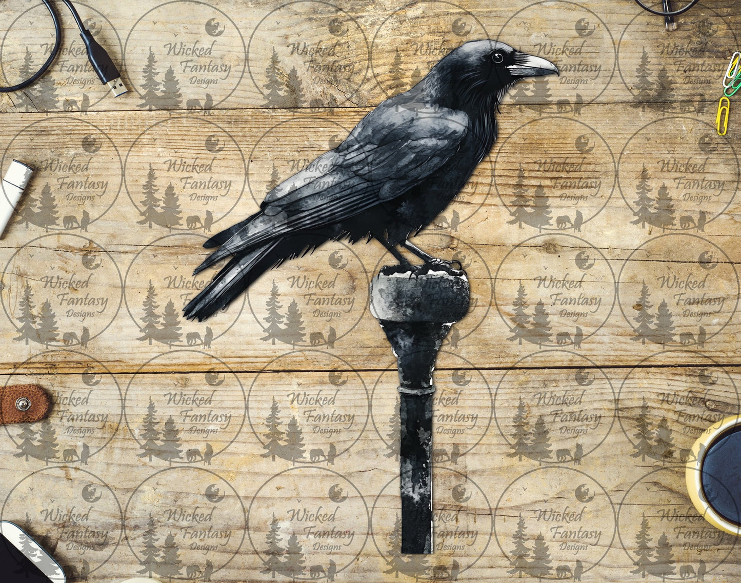 UVDTF Crow on Post