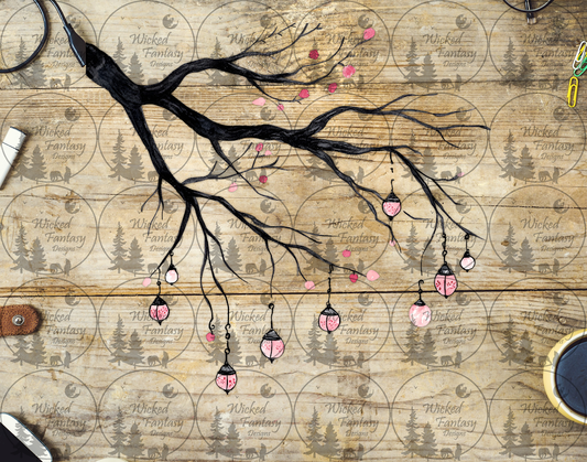 UVDTF Branch with Lanterns