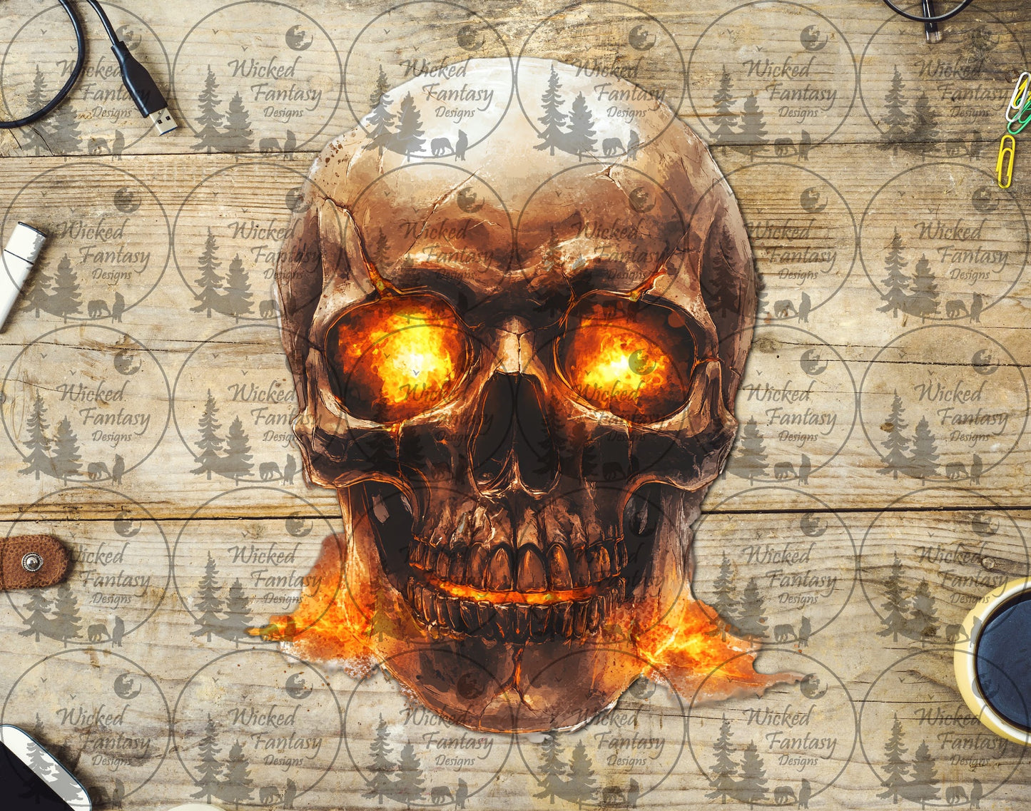 UVDTF Burning Skull