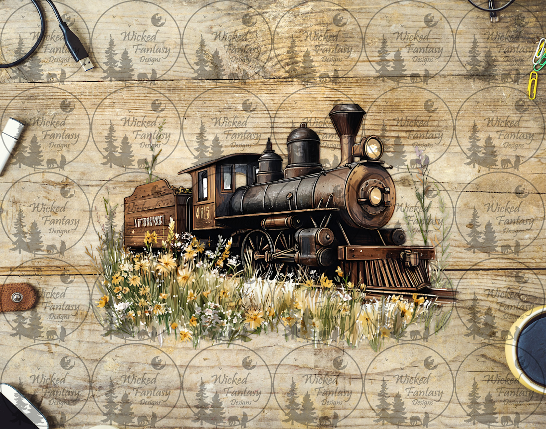 UVDTF Old Steam Engine Train