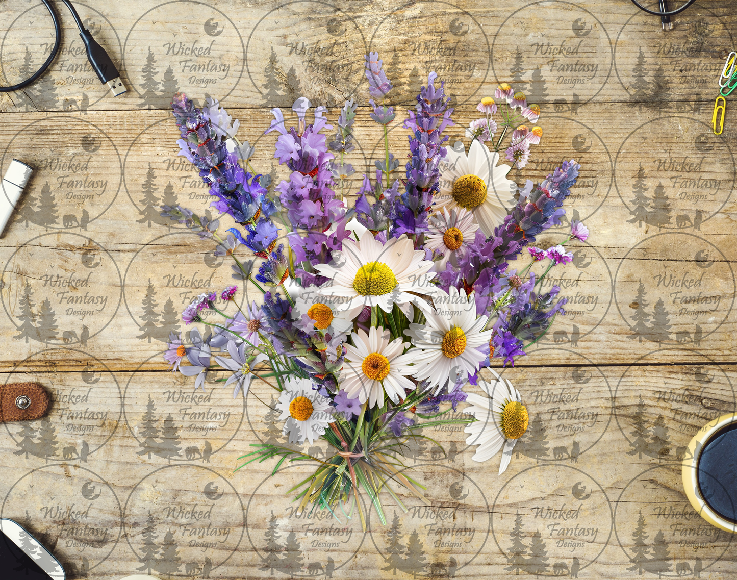UVDTF Daisies and Lavender