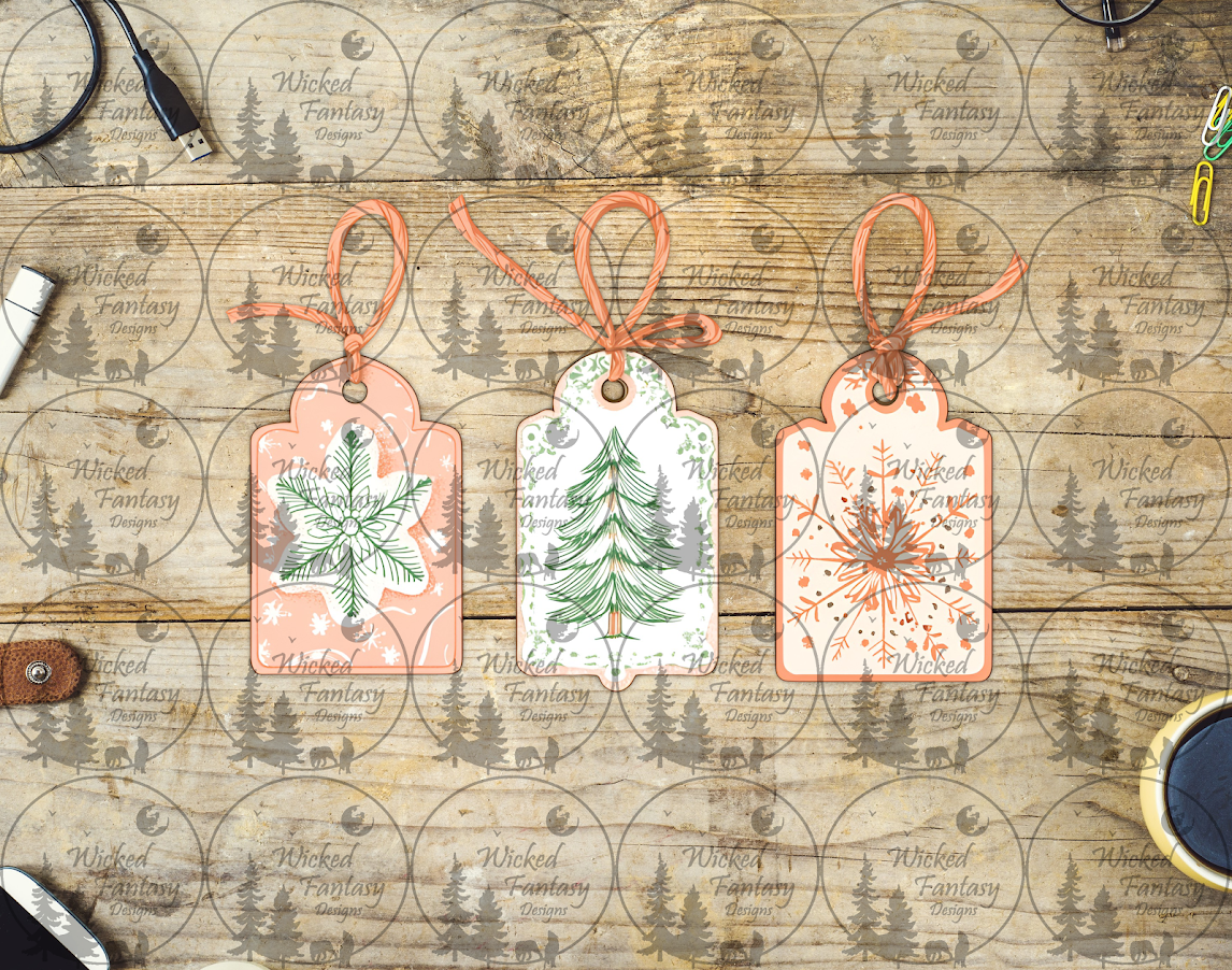 UVDTF Orange and Green Package Labels with Faux String