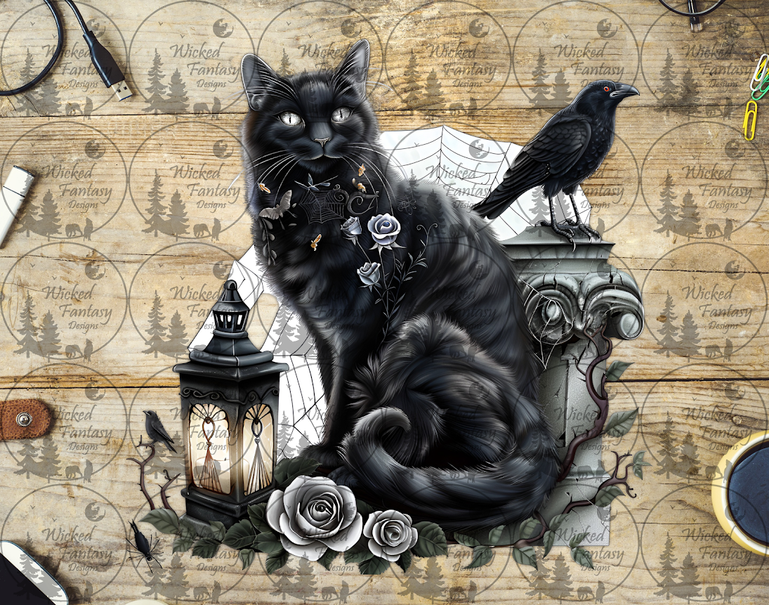 UVDTF Black Cat and Crow