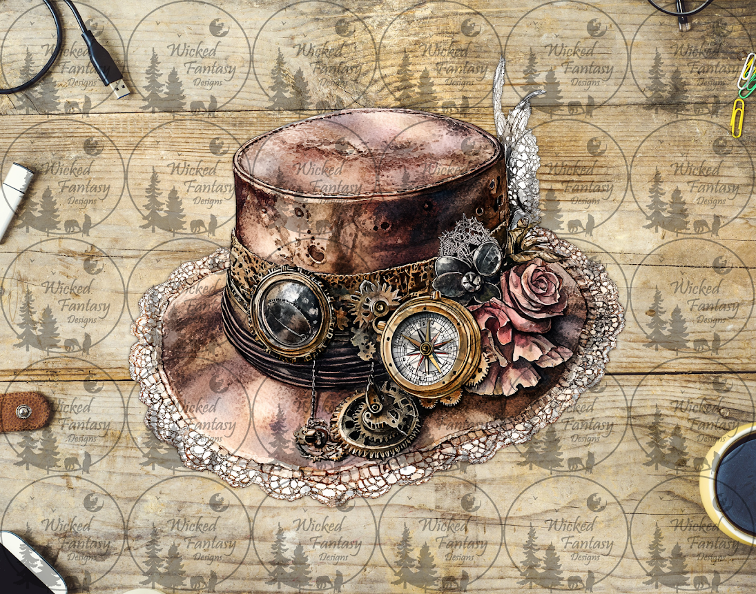 UVDTF Steampunk Top Hat