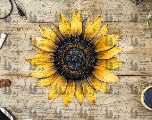 UVDTF Yellow Sunflower