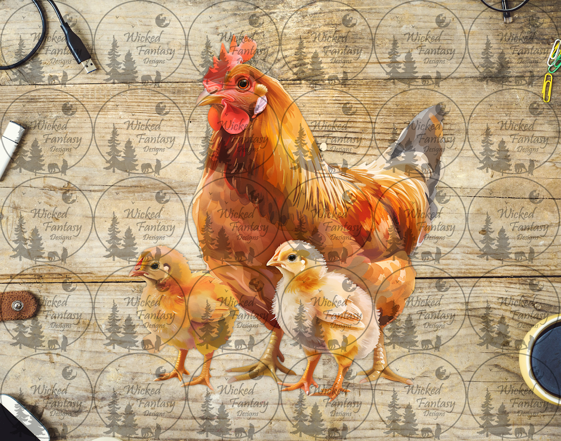 UVDTF Hen and Chicks