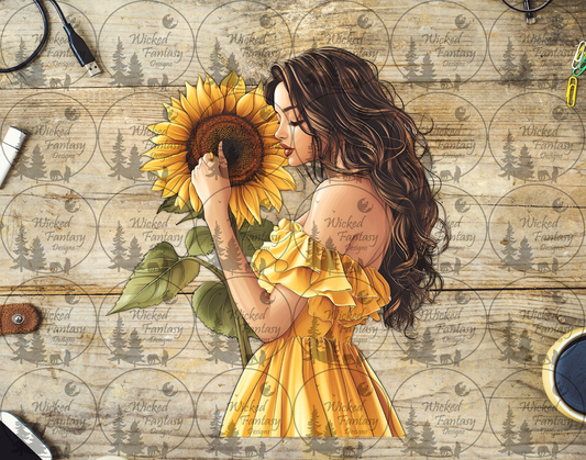 UVDTF Woman with Sunflower