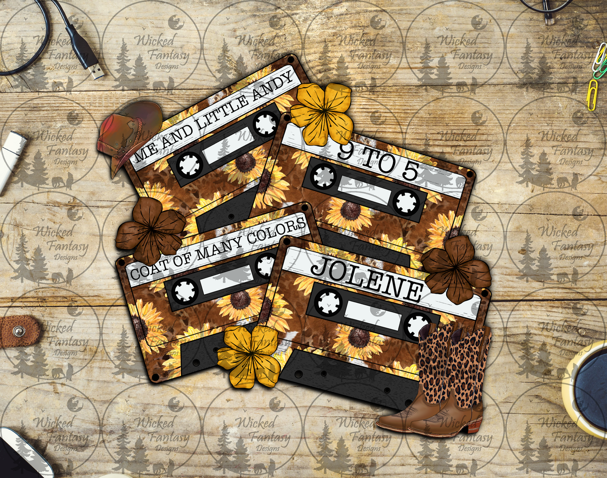 UVDTF Leopard Floral Cassettes Jolene