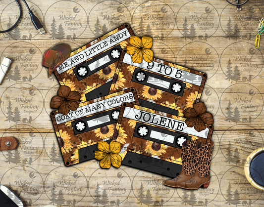 UVDTF Leopard Floral Cassettes Jolene