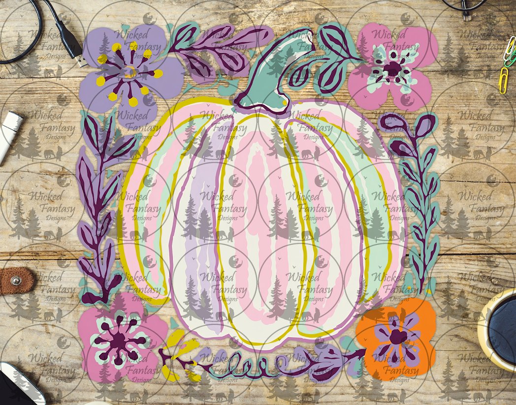 UVDTF Pastel Pumpkin and Florals