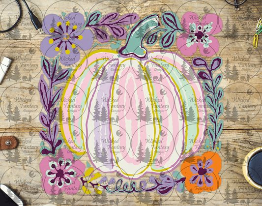 UVDTF Pastel Pumpkin and Florals