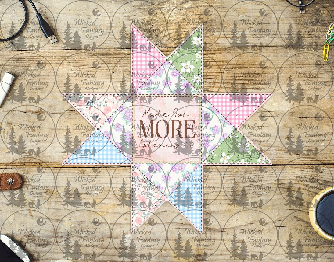 UVDTF Made for More Patchwork Quilt