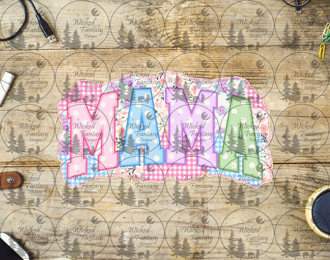 UVDTF Pastel Patchwork Quilt Mama