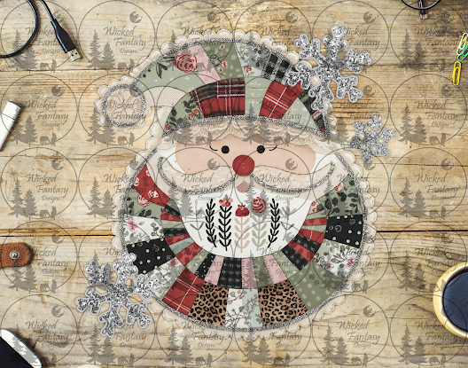 UVDTF Patchwork Santa