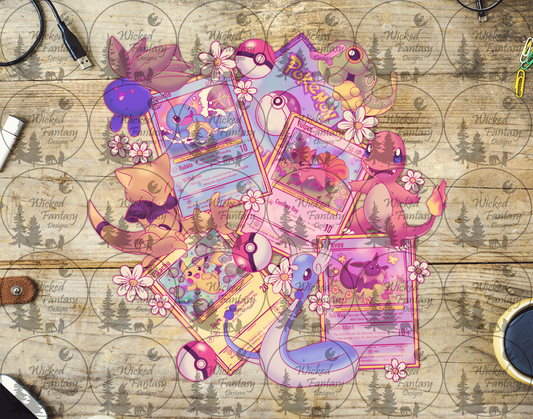 UVDTF Trading Card Collage