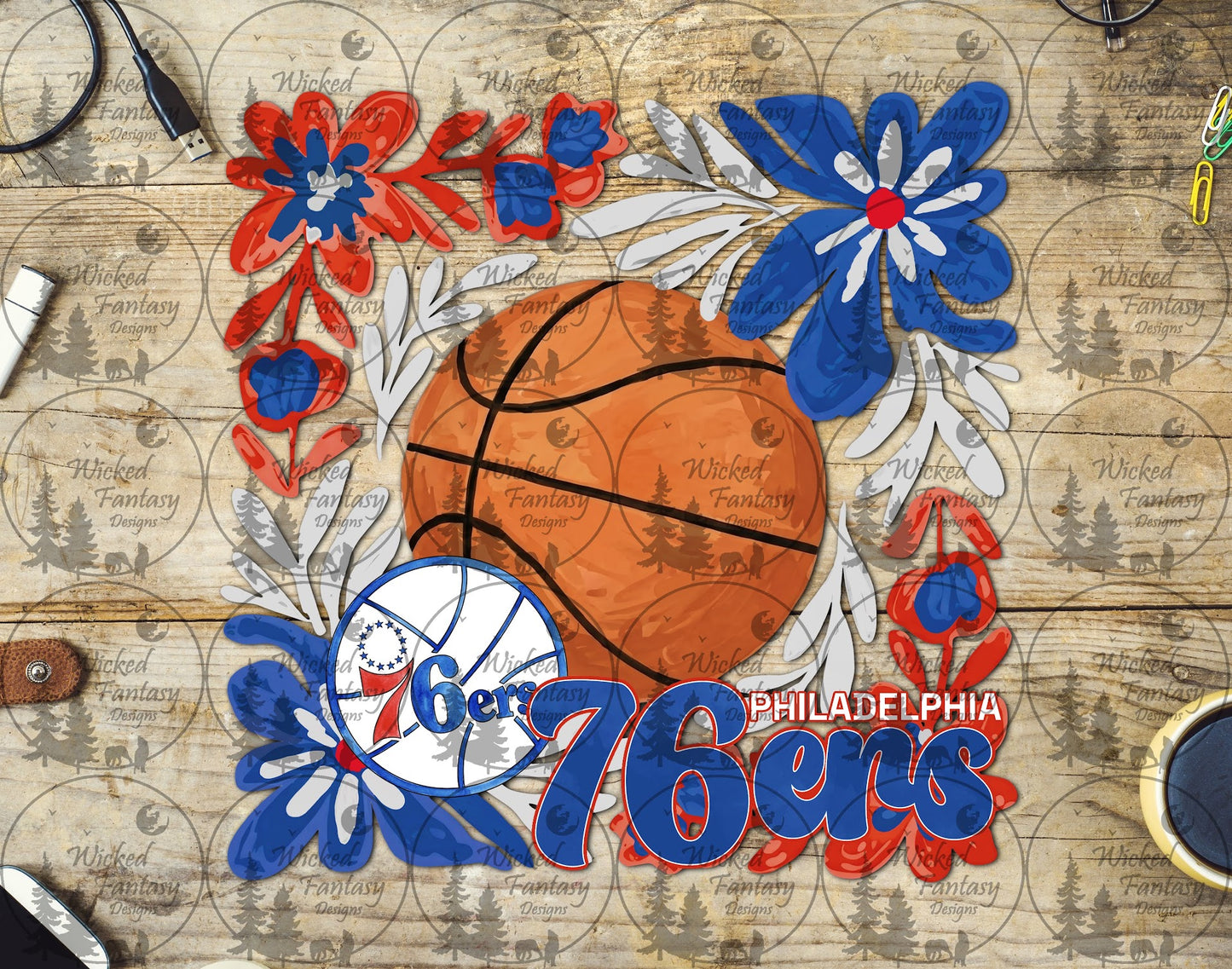 UVDTF Basketball Floral 76