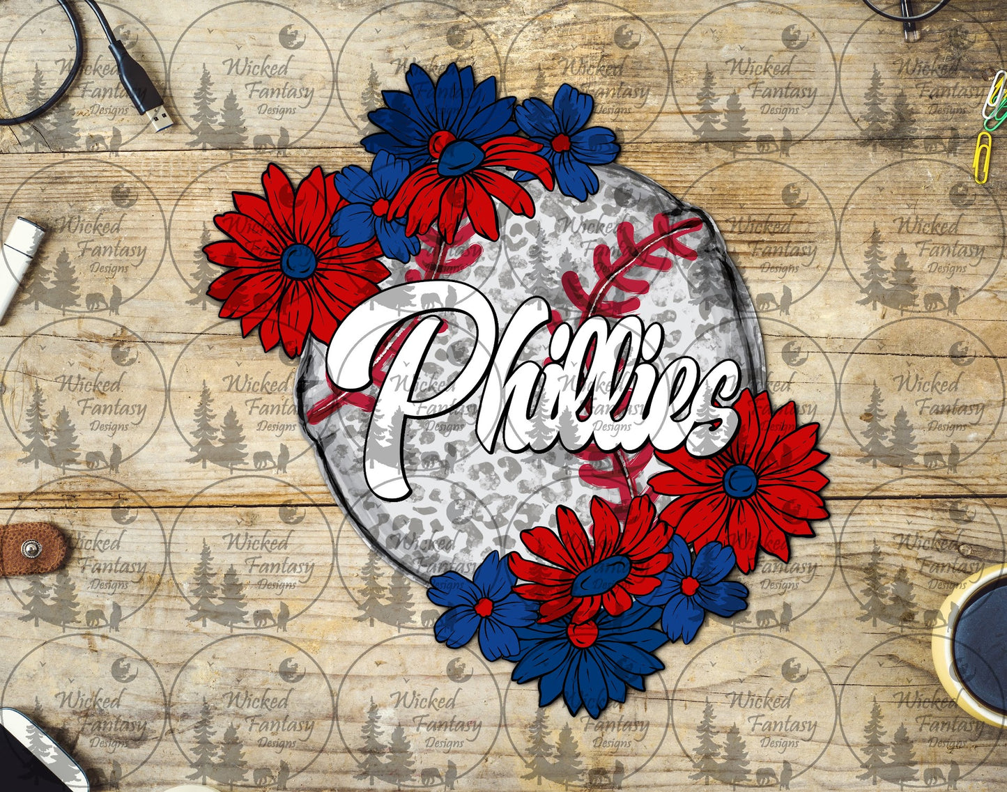 UVDTF Baseball Leopard Floral Philly